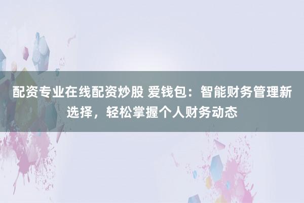 配资专业在线配资炒股 爱钱包：智能财务管理新选择，轻松掌握个人财务动态