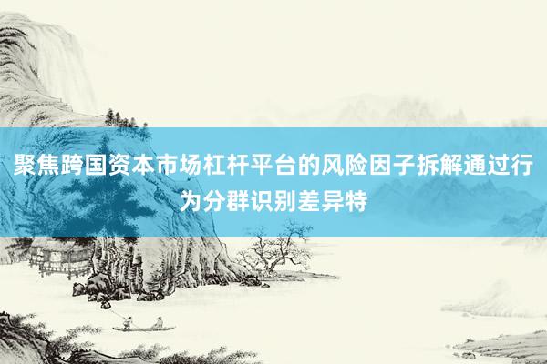 聚焦跨国资本市场杠杆平台的风险因子拆解通过行为分群识别差异特