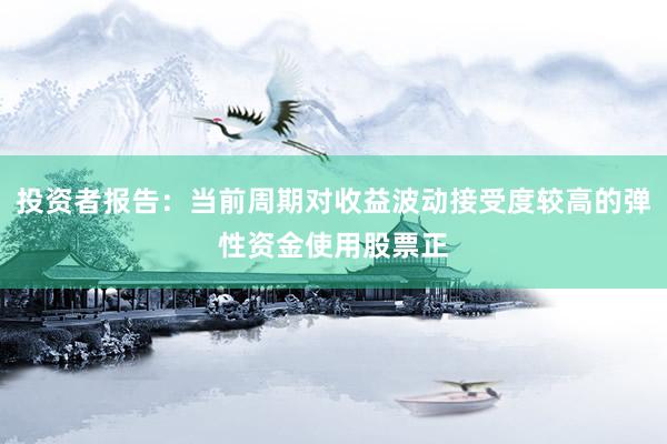 投资者报告：当前周期对收益波动接受度较高的弹性资金使用股票正