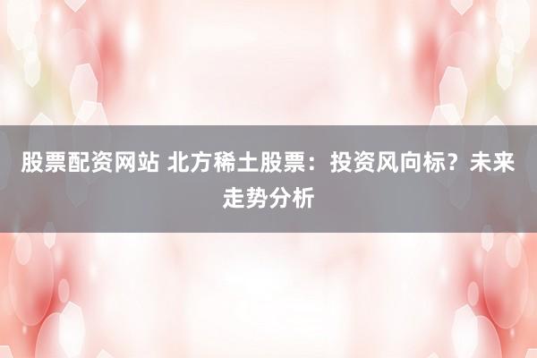 股票配资网站 北方稀土股票：投资风向标？未来走势分析