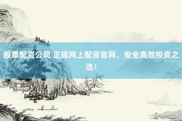 股票配资公司 正规网上配资官网，安全高效投资之选！