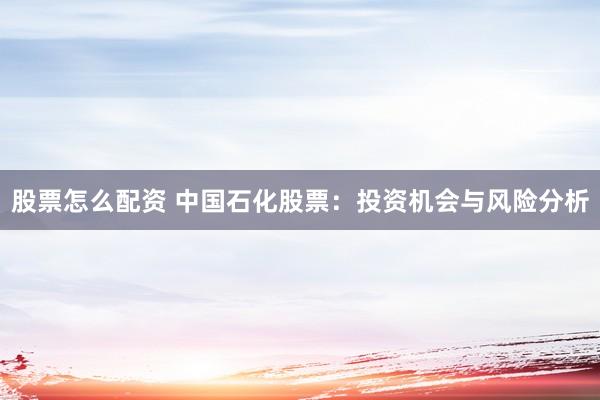 股票怎么配资 中国石化股票：投资机会与风险分析