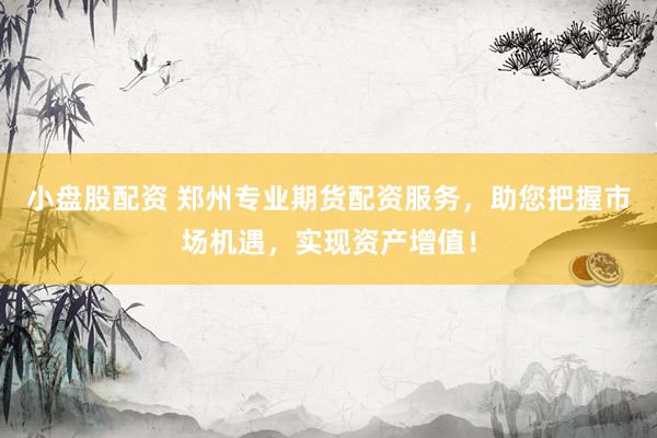 小盘股配资 郑州专业期货配资服务，助您把握市场机遇，实现资产增值！